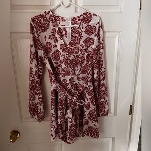 Women jumpsuits, red/white, size M